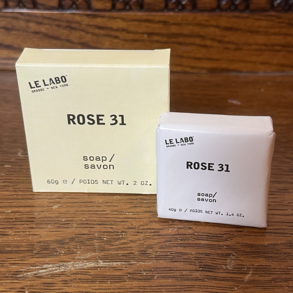 NEW LOT 2 Bars Le Labo Rose 31 Body Bar Soap 40g 1.4 oz & 2 oz Travel Size 100 g